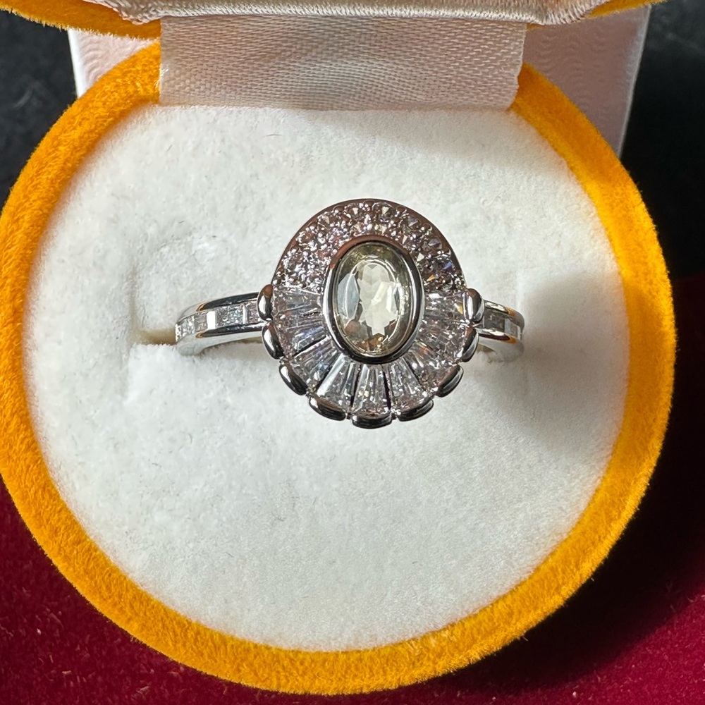 RBP 5466: Genuine Citrine on rhodium plating